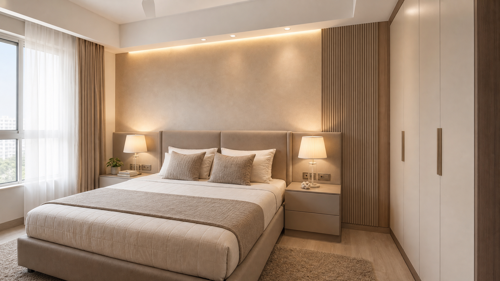Bedroom and living room interior design