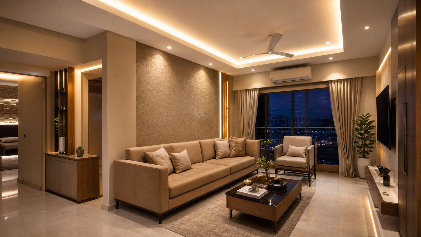 False ceiling and lighting design