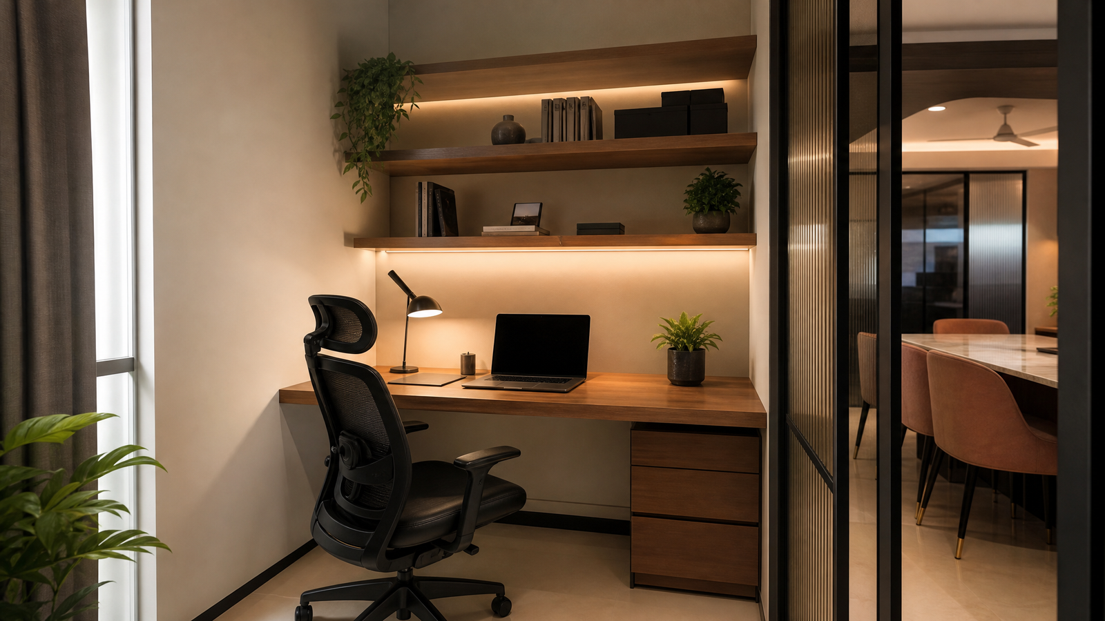 Home office and study room design in Navi Mumbai