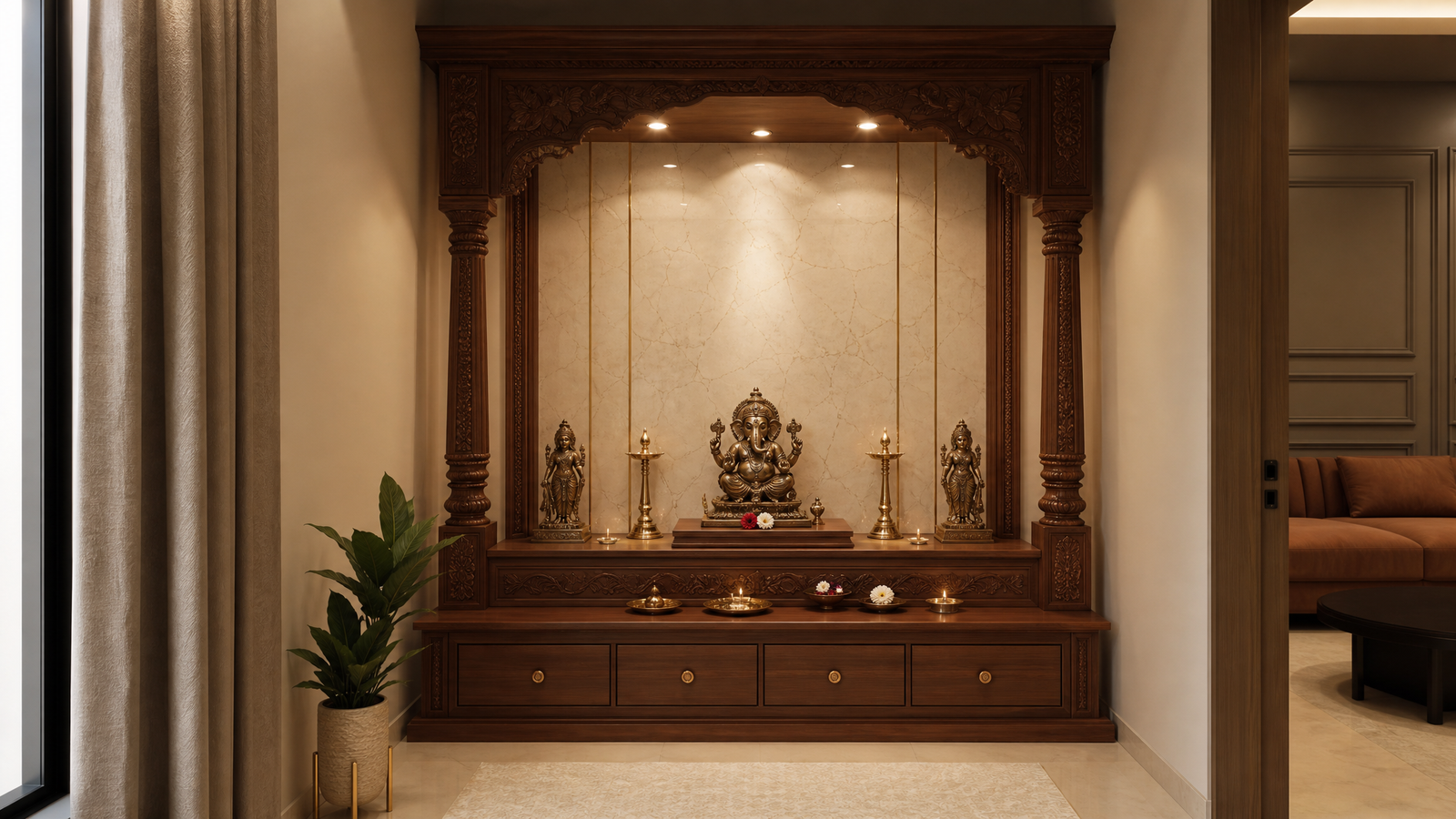 Pooja room design in Navi Mumbai